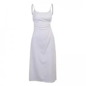 SS2331 Recycled Polyester Blend  Cut Out  off shoulder Suspender long dress