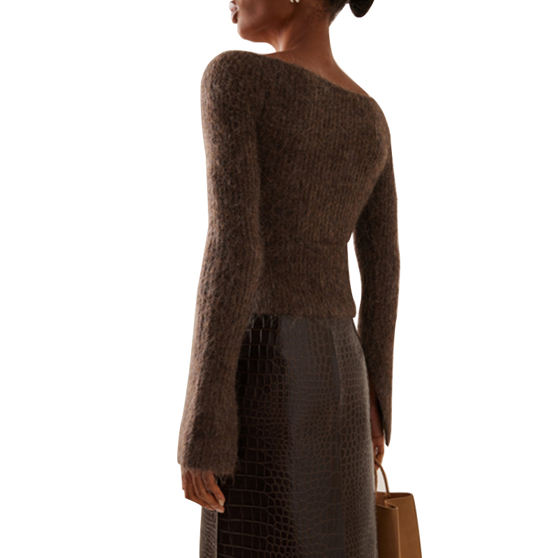 SS230730 Wool Hair Knit alpaca knit long sleeve top