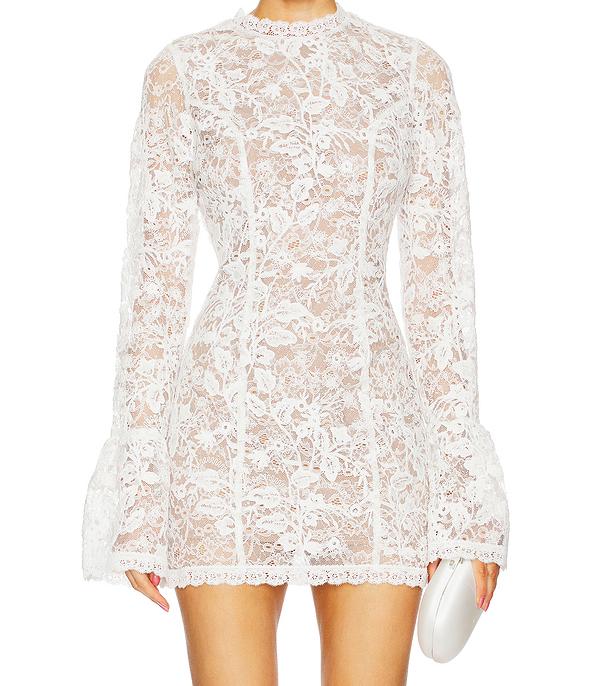 776 SHEER LACE MINI DRESS